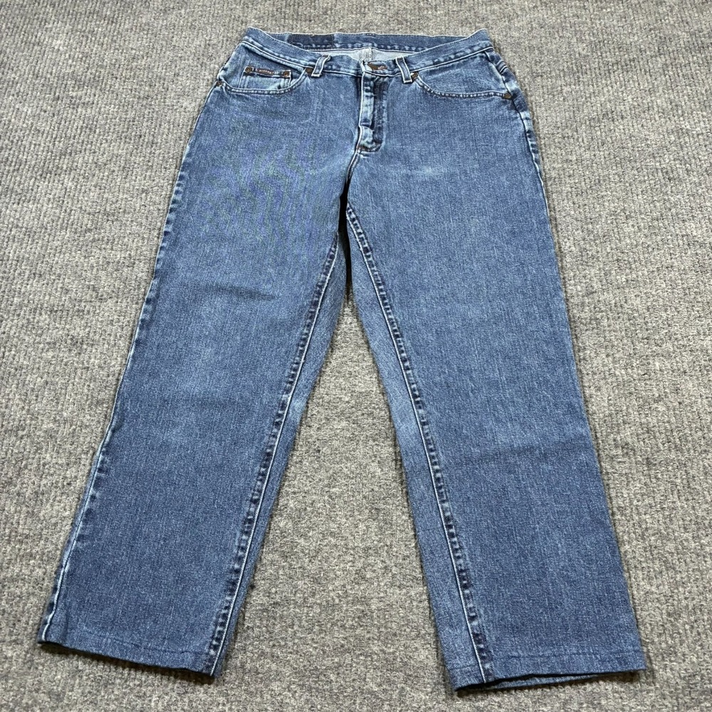 Denim Riders Womens Jeans Size 12M Relaxed Straight Blue Mid Rise 90s Vintage‎